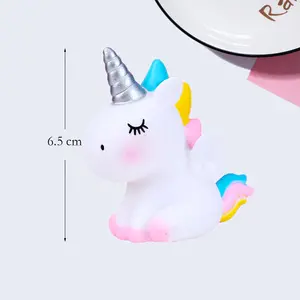 Unicorn birthday cake ornaments figure rainbow rocking horse unicorn cake decoration insert card cake topper toys