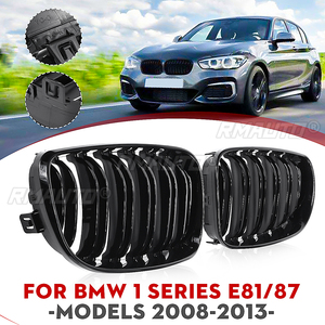 Rejilla Delantera de Doble Listón Negro Brillante para BMW E81 E87 E82 E88 120I 128I 130I 135I Serie 1 2008-2013 - Product Image 1