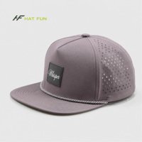 Casquette de baseball en nylon 5 ou 6 panneaux de haute qualité, avec trous découpés au laser, séchage rapide, imperméable, pour sports de plein air, vente en gros