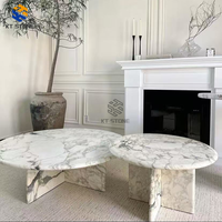 Table en marbre Calacatta Viola KT STONE : toucher délicat et aspect haut de gamme, style basique pour l'aménagement d'espaces.