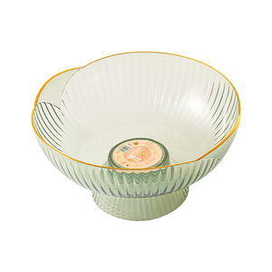 Luxury Retro Tall Fruit Dish Transparent Glass 8940 Home Decor Serving Bowl For Snacks Candies Dried Fruits - Product Image 1