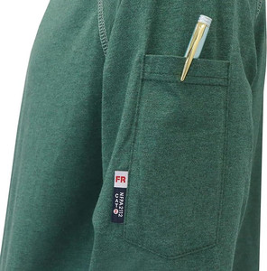 Camisetas con Capucha FR <span class=keywords><strong>Serie</strong></span> Heather de 6oz NFPA2112 CAT2, Sudaderas Ignífugas con Hilo de Aramida y Tela Elástica para Soldadura y Trabajo Químico - Product Image 4