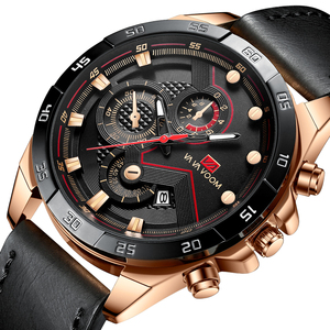 Montre sport pour homme tendance, cadran noir or rose, chronographe, bracelet en acier inoxydable avec calendrier, pour un usage décontracté - Product Image 4
