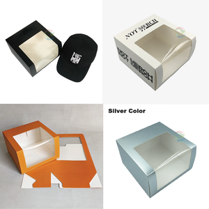 豪华定制印刷标志可折叠棒球帽包装盒纸红色圣诞礼帽包装盒 - Product Image 4