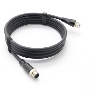 M12 to <b>RJ45</b> Ethernet <b>Cable</b> Connector 8P8C Pure Copper Networking Cord for Computer Car Use - Product Image 2