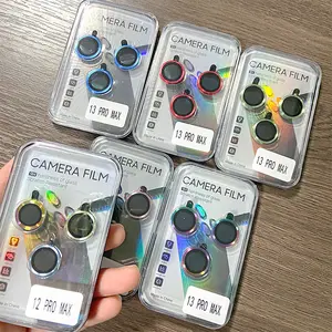 Nieuwe Metalen Aluminium Glazen Camera Lens Schermbeschermer Voor Iphone 15 11 12 13 14 Pro Max Camera Lens Beschermfolie