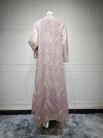 Vente en gros d'Abaya Eid DollyNet en soie brodée avec des perles et des paillettes, robe traditionnelle musulmane, vêtements traditionnels de Dubaï, Jalabiya pour femmes