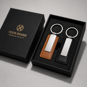 Portachiavi in Pelle e Metallo Personalizzato in PU, Robusto Anello Portachiavi in <span class=keywords><strong>Lega</strong></span> di Zinco, Logo Incidibile, Regali Aziendali in Pelle per Portachiavi - Product Image 1