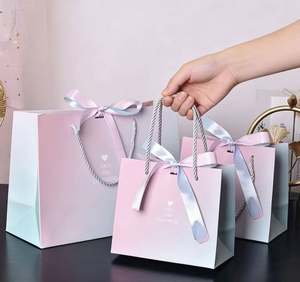 Sacs cadeaux en papier kraft blanc de luxe en gros pour mariages, Saint-Valentin, montres, lunettes, emballages de remerciement - Product Image 4