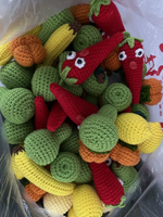 Drea Custom Handgemaakte Wol Creatieve Gehaakte Vruchten Groente Aardbei Voor Afstuderen Nieuwjaar Kerst