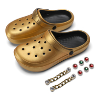 Mules de jardin en EVA pour femme, tendance, à prix abordable, avec plateforme plate et joli design décoratif