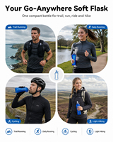 UTOBEST Gourde souple en TPU écologique 500 ml sans BPA, anti-fuite pour la randonnée, la course à pied et le cyclisme