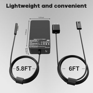 Chargeur rapide PD 65W pour Microsoft Surface Book <span class=keywords><strong>2</strong></span> et Surface Pro 7/6/5/4/3, adaptateur 15V 4A avec protection OVP OCP OTP - Product Image 4