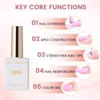Gel de construction laiteux rose en bouteille, sans HEMA, liquide acrylique dur pour extension, gel polish BIAB, résine, fournitures pour ongles, salon de beauté