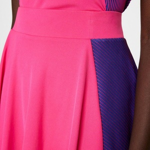 Women's Custom Logo Breathable Golf Clothing Sleeveless Preppy V-Neck Knit Polo High-Waisted <b>Elastic</b> A-Line <b>Skirt</b> Set Printed - Product Image 4