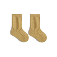 Automne hiver enfants chaud coréen bébé chaussettes vente chaude Logo personnalisé coton équipage couleurs unies enfant en bas âge chaussettes en gros