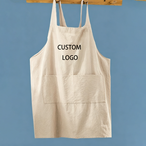 <span class=keywords><strong>Grembiule</strong></span> da Cucina Personalizzato con Logo per Insegnanti, in Cotone o Lino, con Tasche, <span class=keywords><strong>Grembiule</strong></span> da Lavoro Minimalista per Donne - Product Image 2