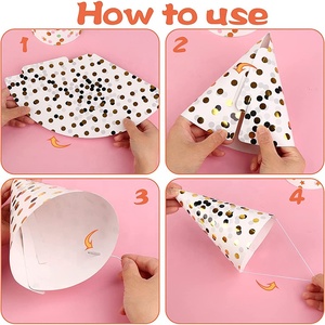 Đảng bán buôn ủng hộ Nón mũ sinh nhật bên mũ vui vẻ lễ kỷ niệm Kit Vàng Hạnh Phúc sinh nhật nón bên mũ cho trẻ em sinh nhật - Product Image 6