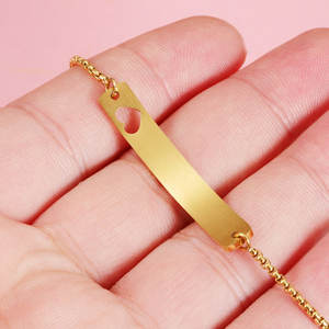Pulsera y brazalete de moda de acero inoxidable 316L resistente al agua y al deslustre, chapado en oro de 14K y 18K, ajustable, para mujer. - Product Image 5
