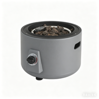 Brasero à gaz portable d'extérieur en acier de haute qualité 60000 BTU avec design étoilé – Élégante cheminée mobile