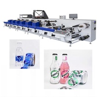 Machine à imprimer horizontale de type unité Flexo 4 6 8 10 couleurs pour étiquettes adhésives papier Uv Bopp