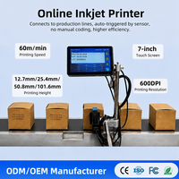Imprimante jet d'encre industrielle automatique Willita Tij 12,7 mm à 101,6 mm 60 m/min avec écran tactile 7 pouces pour codage de date, codes QR et lots