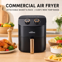 Friteuse à air multifonction carrée 8L en promotion – Appareil électroménager en plastique avec régulateur de température pour usage domestique