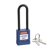 Cadenas Loto industriel Elecpopular 2026 de sécurité supérieure en nylon 76 mm avec clé, certifié CE, revêtement poudré
