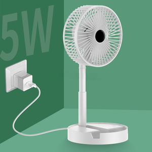 PY2122 7inch Mini Plug-in <b>Folding</b> Desktop Fan USB Powered <b>Plastic</b> 3-Speed Air Cooling Fan for Home Office Without Battery - Product Image 4