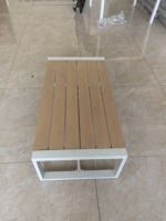 Set di Mobili da Esterno in Alluminio, 4 Pezzi, Divano da Conversazione per Patio, Set Moderno con Tavolino da Caffè in Alluminio Trattato Termicamente