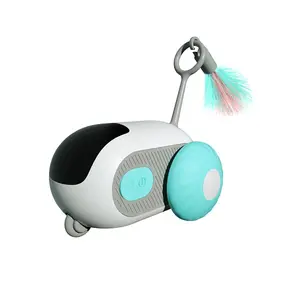 Jouet intelligent pour chat voiture télécommande en cours d'exécution jouet simulatif interactif chat chasse jouet jouer intérieur