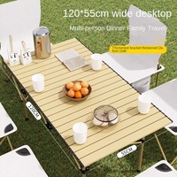 Ensemble table et chaises pliantes d'extérieur, design Egg Roll, portable, pour camping, pique-nique, barbecue, vente ambulante, kit de mobilier d'extérieur