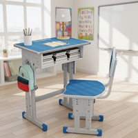 Chaise de bureau moderne en métal réglable, directement de l'usine, ensemble de table et de chaise d'étude pour enfants, ensemble de bureau et de chaise pour étudiants