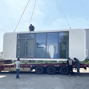 Cabine de camping mobile Lubangzhu, bungalow extérieur, appareil électrique à commande vocale intelligente intégré, lit en acier mobile - Product Image 3