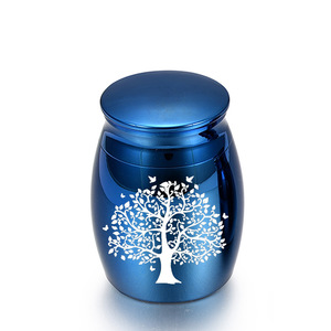 Paslanmaz çelik özel baskı Pet köpek <span class=keywords><strong>Keepsake</strong></span> kremasyon köpek Urns külleri hayat ağacı desen - Product Image 6
