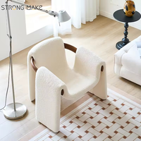 Fauteuil individuel contemporain en bois de style nordique vintage, moderne du milieu du siècle, pour salon et maison