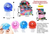 Jouet anti-stress méduse lumineuse, souple et multicolore, à presser, cadeau fantaisie pour fête d'anniversaire adulte