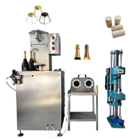 Machine de bouchage semi-automatique pour bouteilles de champagne et de vin mousseux, bouchon de liège, machine de bouchage, scellant de bouchon de bouteille