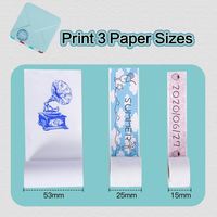 Phomemo M02S Printer Genggam Mini Portabel 2 Inci Nirkabel Lebar Pencetakan Termal 15/25/53mm untuk Satu Kertas Putih 50mm