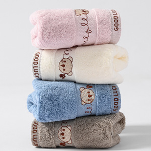 Jianmu Qingyue Serviette pour le visage pour enfants, 27x50 cm, en pur coton brodé, doux et absorbant, pour garçons et filles - Product Image 3