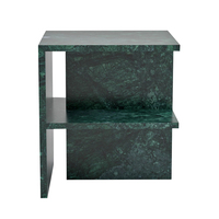 Table d'appoint de luxe en marbre Verde Alpi de Newstar Wholesale pour salon, à placer près du canapé
