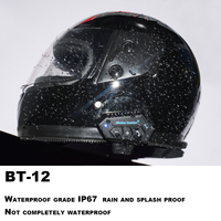Auriculares Inalámbricos para Casco, Sistema de Comunicación Manos Libres, Impermeables, BT12, Auriculares Inalámbricos para Motocicleta