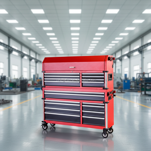 Armoire à outils roulante robuste <span class=keywords><strong>de</strong></span> 56 pouces avec 18 tiroirs et panneau perforé - Product Image 1