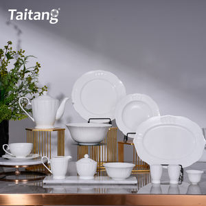 Suministros para restaurantes, vajilla de porcelana de cerámica blanca personalizada al por mayor, vajilla para cafetería y restaurante - Product Image 1