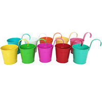 Pots de fleurs suspendus en métal galvanisé avec crochet/pour les jardinières de balcon Pot avec crochet suspendu