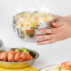 ผู้ผลิตขายส่ง Syh1415 กล่องข้าวสแตนเลสสองชั้นแบบขายส่ง สำหรับเก็บอาหารและอุ่นอาหาร - Product Image 5
