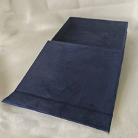 Scatola Regalo di Lusso in Velluto Blu Scuro con Logo Personalizzato, Coperchio Staccabile, Espositore per Gioielli in Cartone Rigido, Produzione di Fabbrica