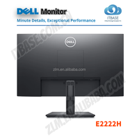 Monitor Desktop LED Del E2222H 21.5" Full HD 16:9 Baru DP+VGA 1920x1080 Panel VA Bisnis 99% SRGB Anti-Cahaya Biru Garansi 3 Tahun Hitam