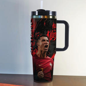 Gobelet isotherme en acier inoxydable 40 oz 2026 avec impression personnalisée de star de football, grande capacité, pour voiture, idéal pour les boissons glacées - Product Image 3