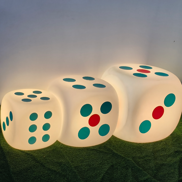 Modern Luxury LED Dice Cube Chair Rustic Design Style Plastic Bar Chairs for Dining Home Outdoor and Hotel Use